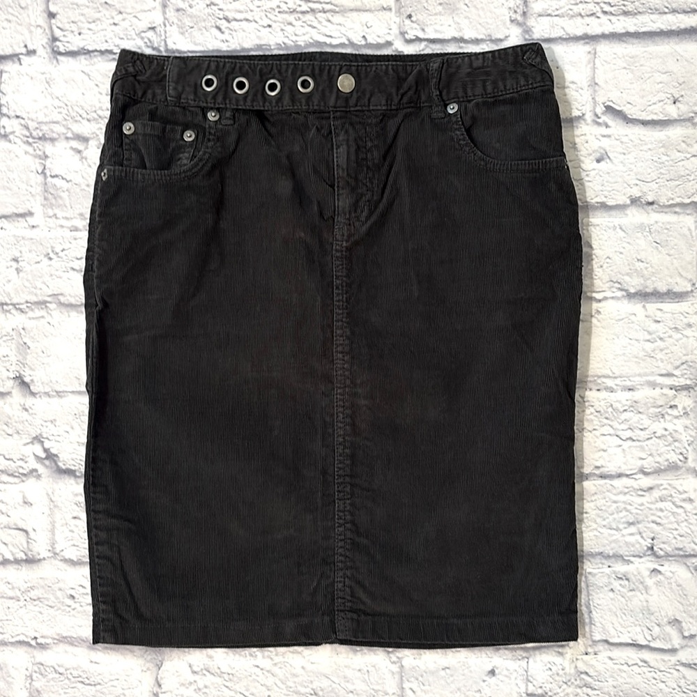 LondonJean Black Corduroy Pencil Skirt - Size 2